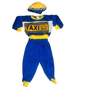 Rare Milton funwear Vintage 90s Taxi Cap driver 3 pc outfit color block sz 2 NEW